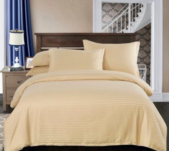 Self Striped – Cream Queen Sizes BedSheets Set 90×100