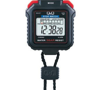 Q&Q Digital Black Dial Unisex Stopwatch – HS43