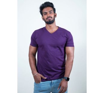 Moffi V-Neck Tshirt Purple