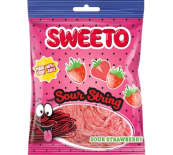 Sweeto Strawberry Sour Strings 80g