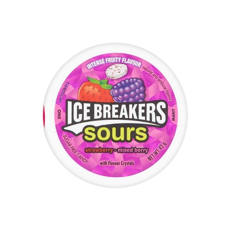 ICE BREAKERS SOURS STRAWBERRY MIXED BERRY 42G