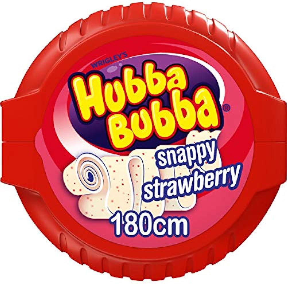 Hubba Bubba Snappy Strawberry Bubble Gum Tape 56g