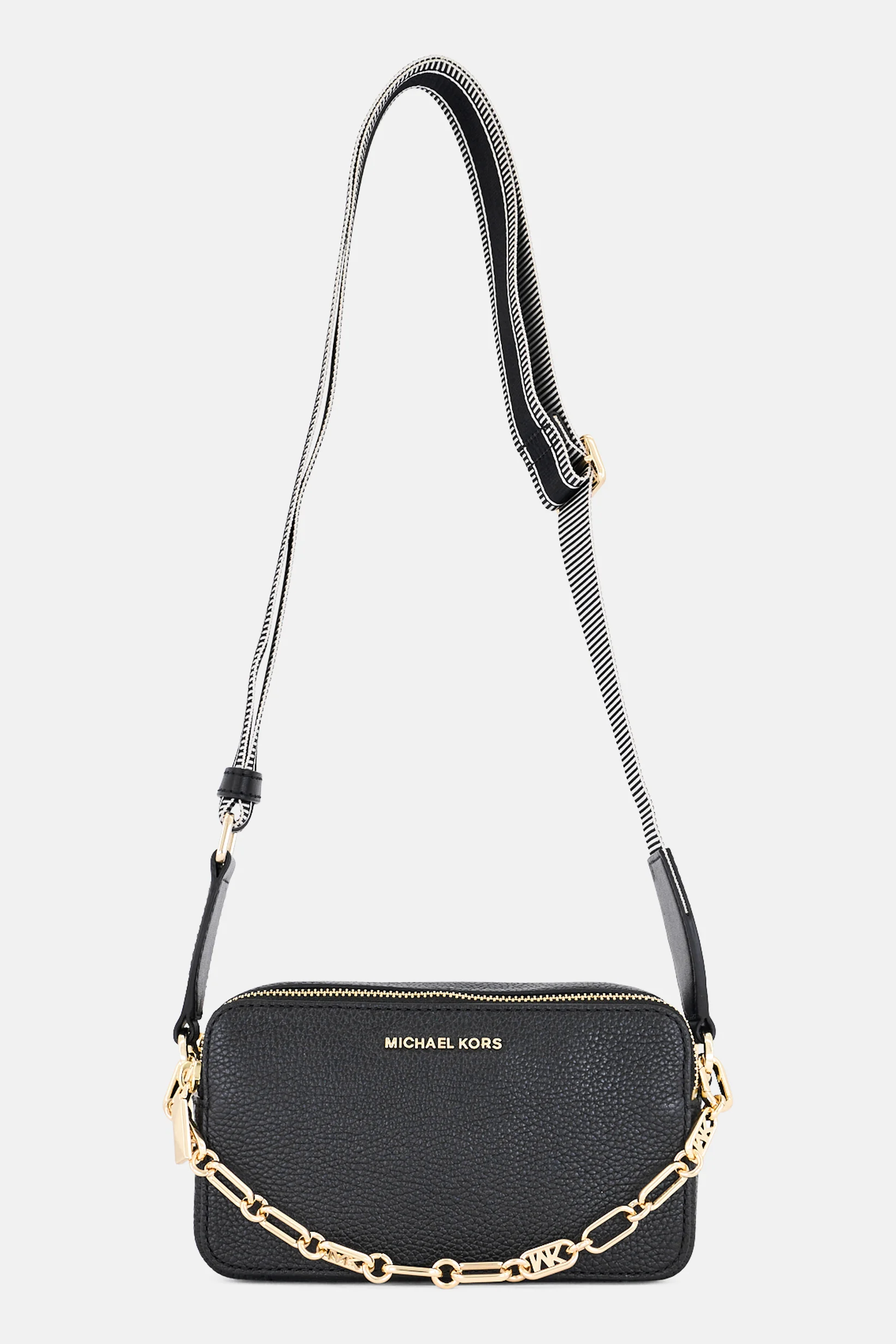 196163699325_FRONT_1 Michael Kors - Women Brand Logo Cross Body Bag, Black - Image 1