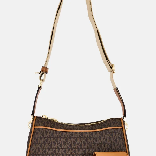 Michael Kors - Women Allover Print Crossbody Bag with Case for Apple AirPods Pro, Brown