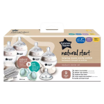 Tommee Tippee - Natural Start Newborn Starter Set, 2 Anti-Colic Baby Bottles, Medium-Flow, Breast-Like Teats, Self-Sterilising