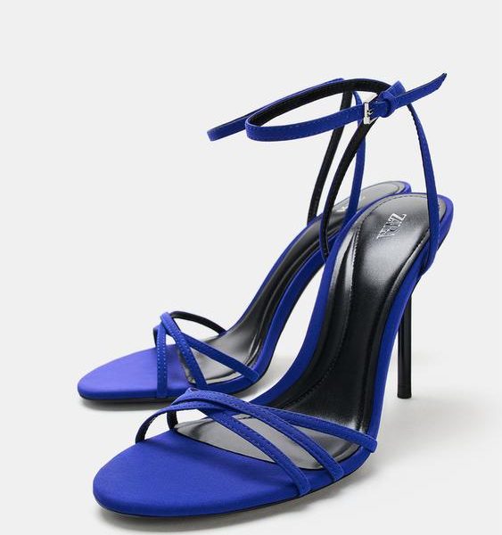 Zara - Heeled Sandals With Crossed Straps