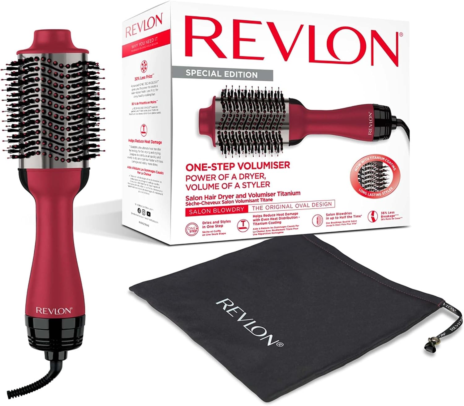 71EJxAmuCJL._AC_SL1500_ Revlon Salon One-Step Hair Dryer and Volumiser Titanium - Pre order - Image 1
