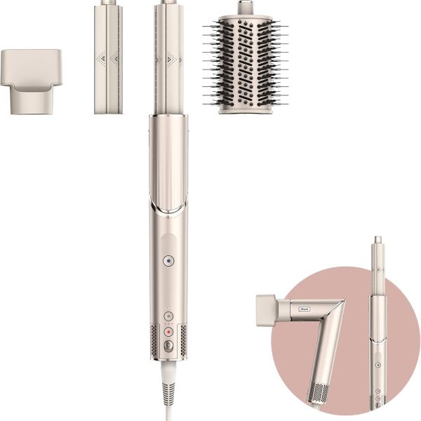 Shark FlexStyle HD424SLEU 3-in-1 Air Styler & Hair Dryer, Auto Wrap Curling Attachment, Oval Brush, Concentrator, No Heat Damage, Champagne - Pre Order