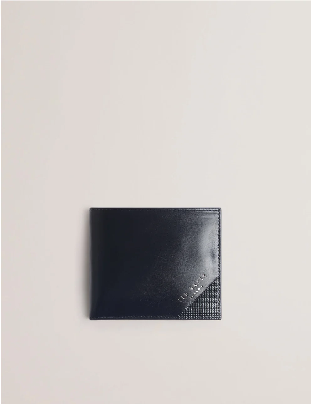 267038_NAVY_1_04b55696-6179-46a6-afe2-91c6d22d5727 Prugs Embossed Corner Leather Bifold Coin Wall Navy - Pre Order - Image 1