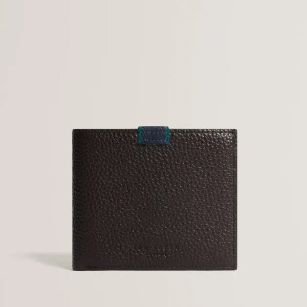 Richeen Leather Webbing Tab Trifold Wallet Brn-Choc - Pre Order